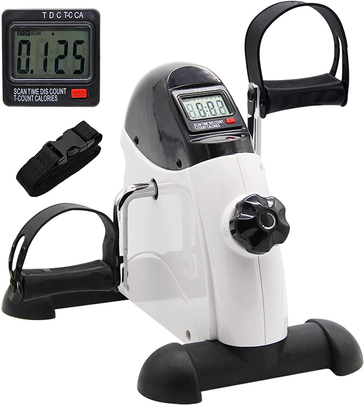 Portable Exercise Pedal Bike for Legs and Arms, Mini Exercise Peddler with LCD D