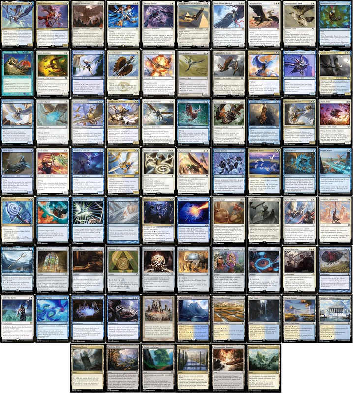 Elite Commander Bird Deck - Kastral, the Windcrested - Azorius Blue White - EDH Cedh - 100 Card - Custom MTG Deck - Very Strong!