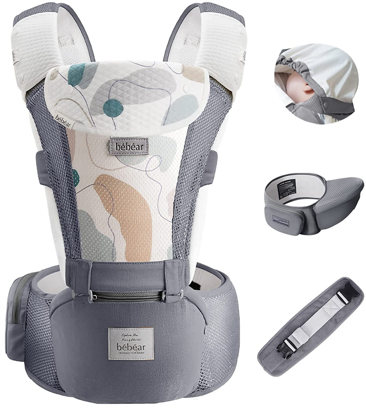 Bebamour Baby Carrier Newborn Front and Back Carry Baby Carrier Newborn to Toddl