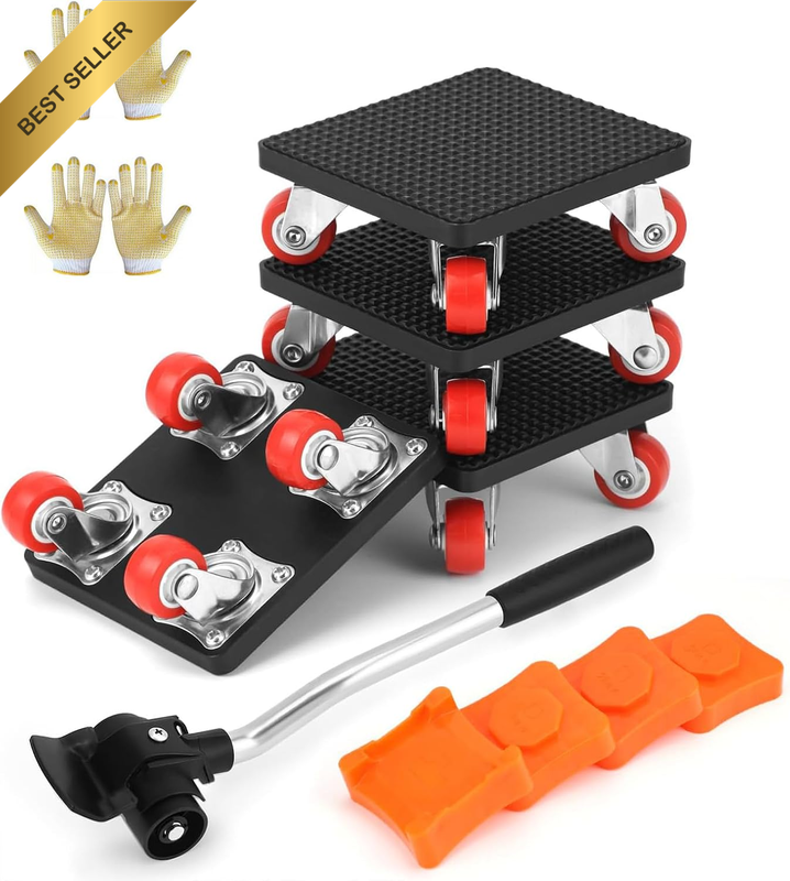 4 PCS Furniture Dolly Furniture Movers, 360° Rotation 4 Wheels Furniture Lift Mo