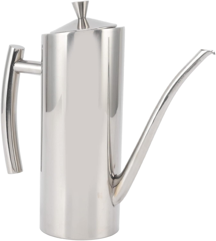 1PCS 700Ml Olive Oil Pourer with Mirror Finish, Stainless Steel Leakproof Oil Bo