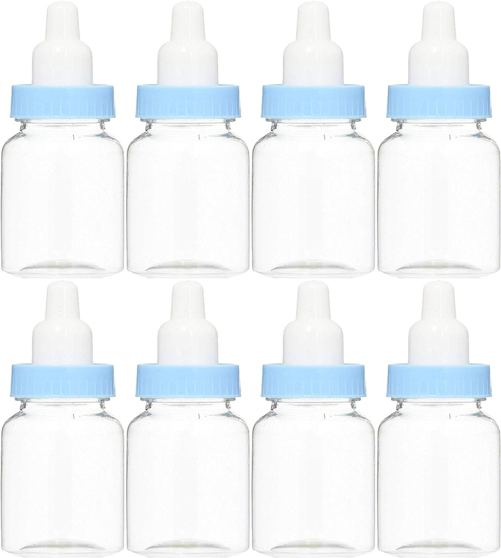 Baby Shower Favor - 36 Pack Blue Mini Milk Bottle for Baby Boy Party Favor Gift