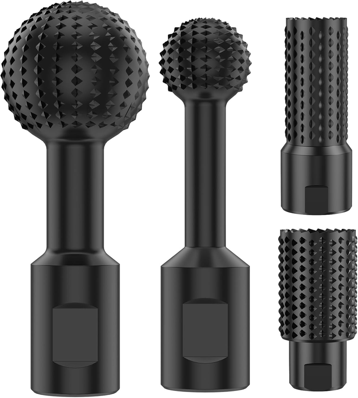 4Pcs Sphere Rotary Burr with 5/8-11 Threads for 4 1/2 and 5 Inch Angle Grinder H