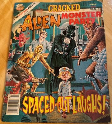 1989 CRACKED Alien Monster Party Issue w/ mini-poster Star Wars ''theme''
