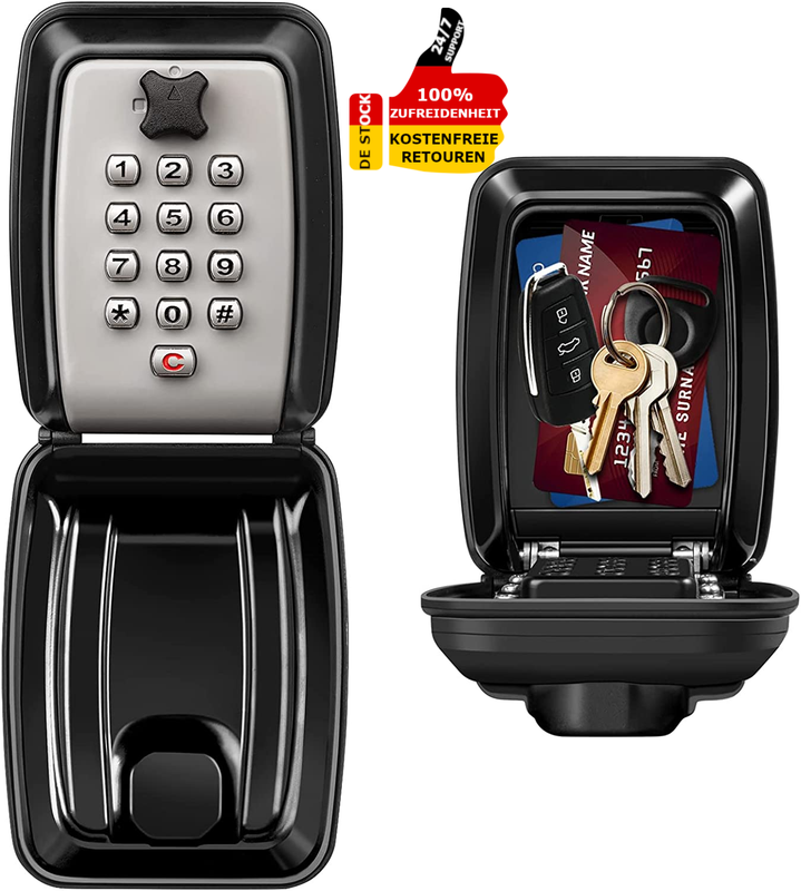 Schlüsseltresor Mit Zahlencode - Wasserdicht Für Außen Mit 2 Notfallschlüsseln