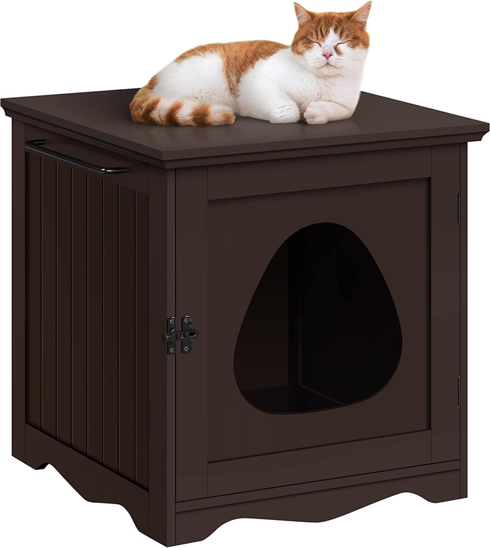 Enclosure, Indoor Pet Crate-hidden Cat House Cat Washroom With Ve