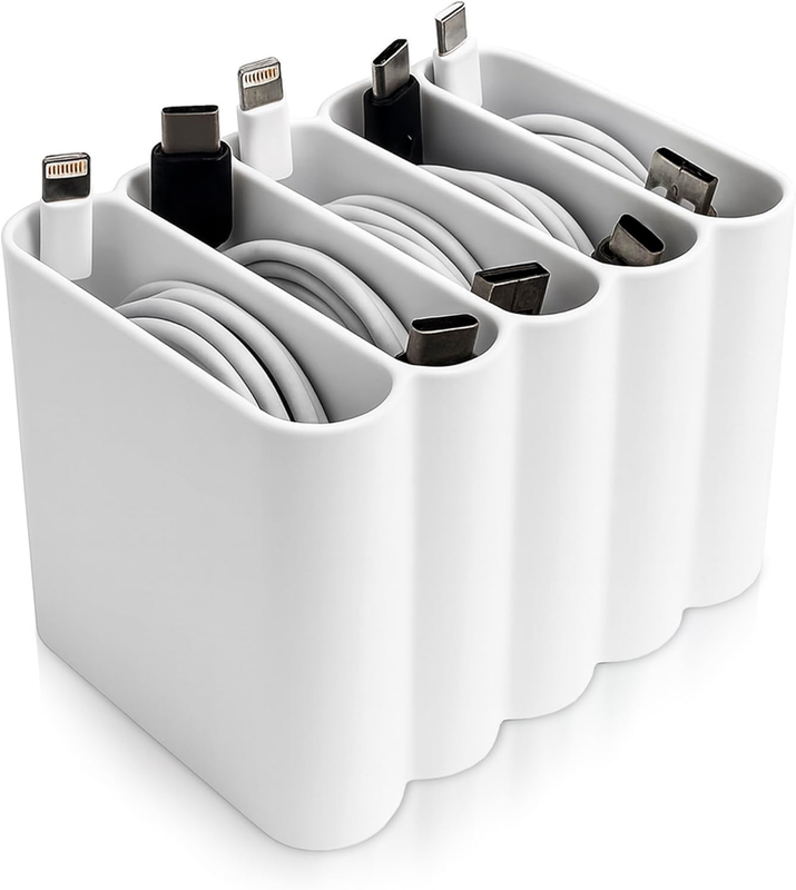 Cable Management Organizer Cord Management, Multiple Slots for Home, Office, Des