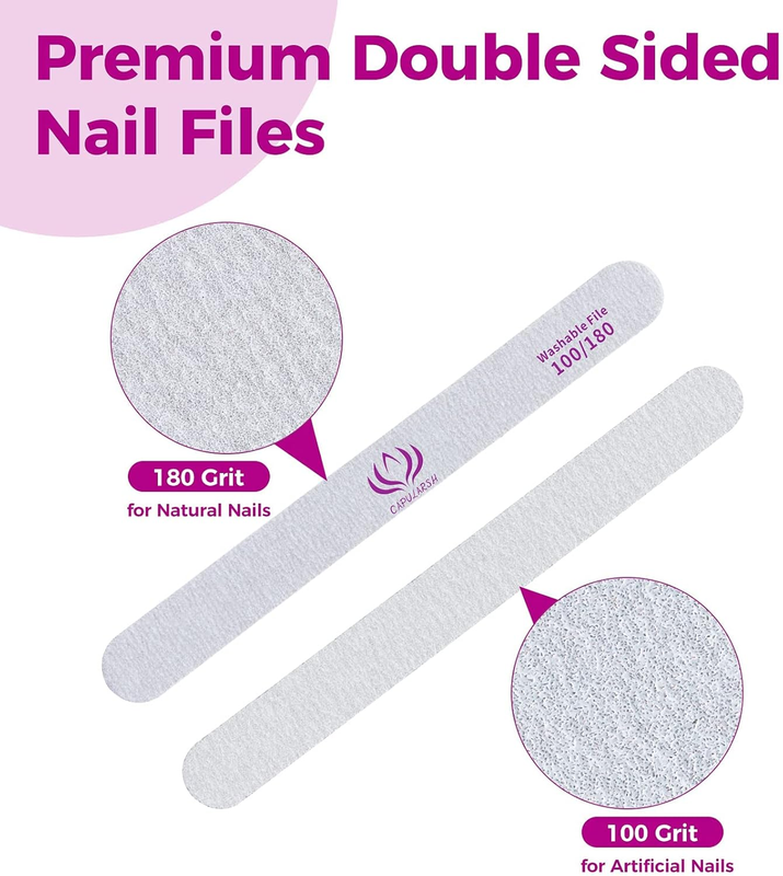 Nail Files and Buffers -  16Pack Professional Manicure Tools Kit, 10Pcs 100/180