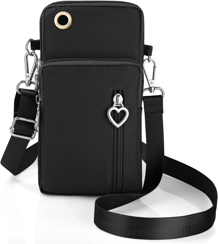 Crossbody Wallet Phone Bag for Women, Nylon Small Crossbody Shoulder Bag Arm Ba