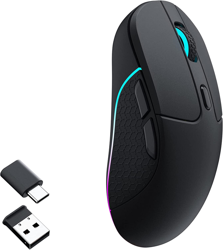 M3 Wireless Mouse, PAW3395 Sensor with Programmable Macro Button 26,000 DPI Supp