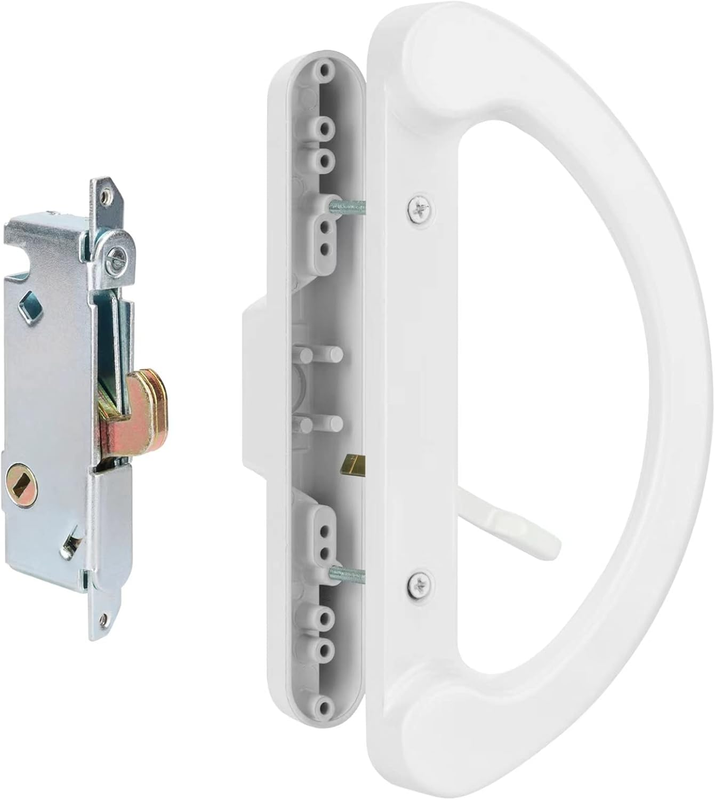 Patio Door Handle Set with Mortise Lock 45° for Replacement Mortise Style Revers