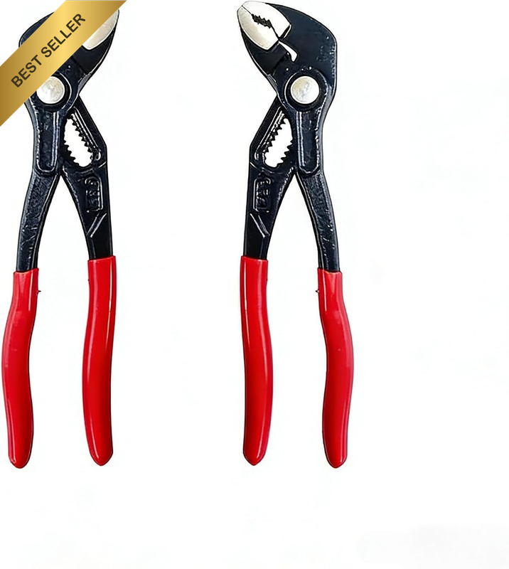 2 PCS Water Pump Pliers Set,Plumbing Pliers Kitbag Set.17.8Cm Push Button Groove