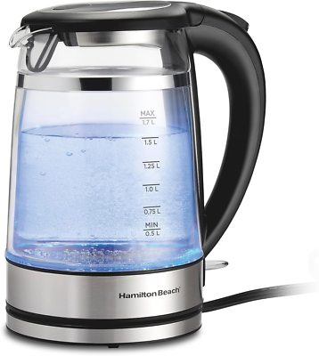 Hamilton Beach Double Wall 1.7L Electric Tea Kettle, Water B