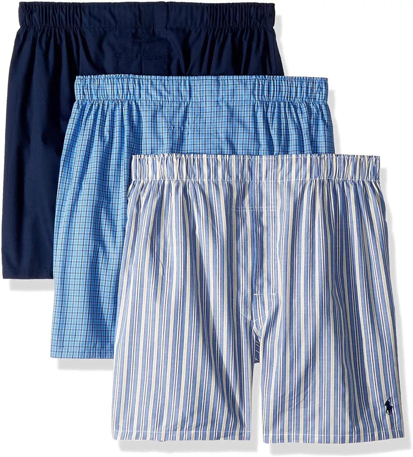 新品 POLO RALPH LAUREN THREE WOVEN BOXERS POLO Ralph Lauren Mens Woven Boxers 3 Pack S M L XL 2XL