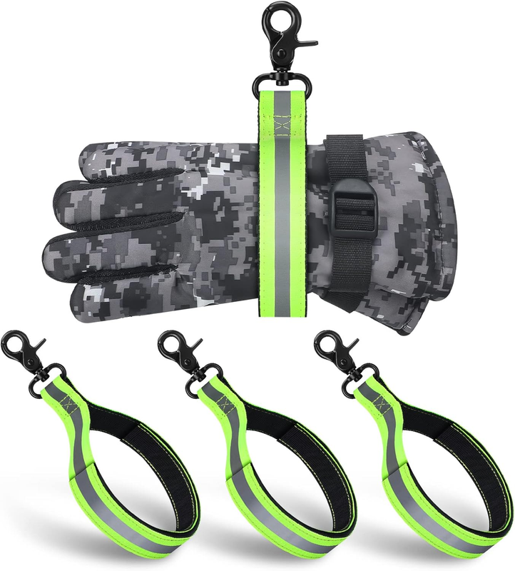 3 Pcs Firefighter Glove Strap Heavy Duty (Fluorescent Yellow)