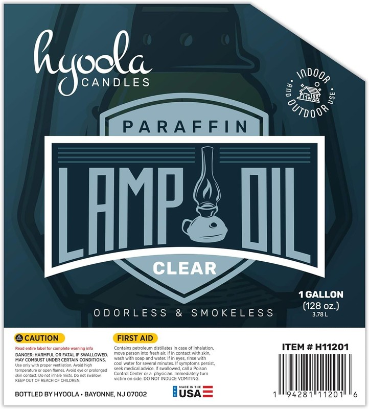 Paraffin Lamp Oil 1 Gallon - Clear, Smokeless, Odorless for Indoor/Outdoor