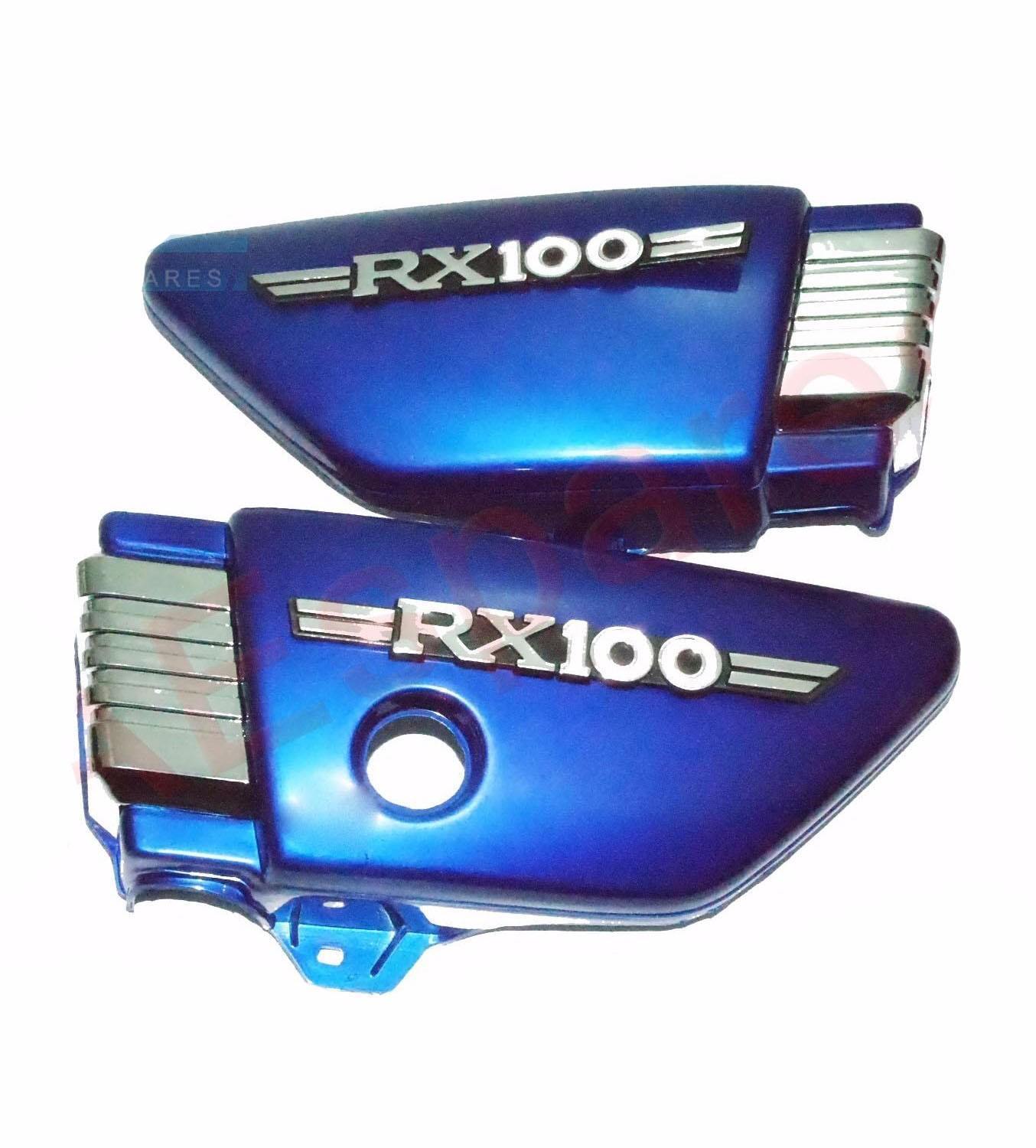 New RX100 Side Panel Set Blue Plastic Made For YAMAHA RX 100 Motorcycle 