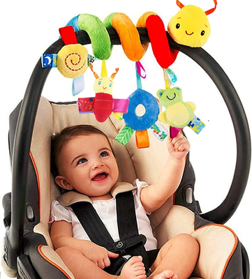 Spiral Pram Toys for Babies Wrap Around Pushchair Stroller Car