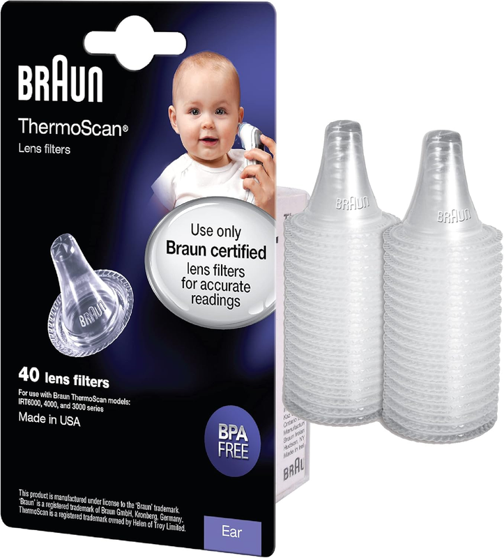 LF40CA ThermoScan Lens Filters for Ear Thermometer, Disposable Covers (40 Count