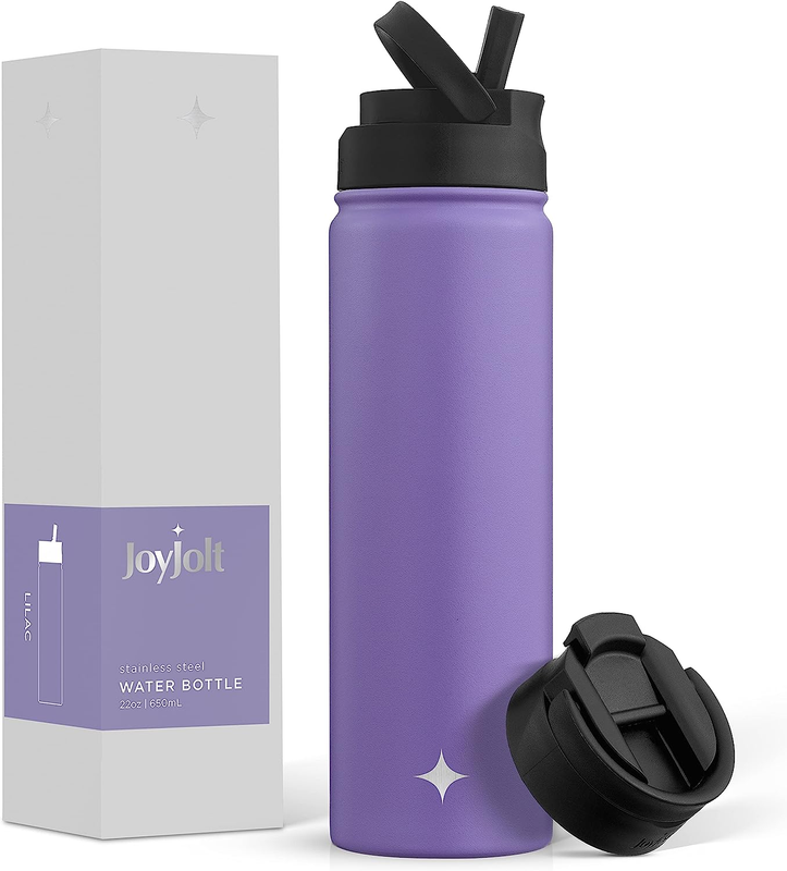 Triple Insulated Water Bottle with Straw Lid and Flip Lid! 2