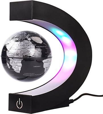 Magnetic Levitating Globe with LED Light，Floating Worlds Map，Desk Trinkets，Home 
