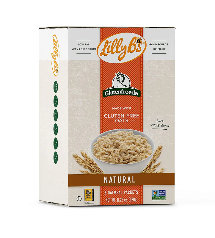 Lilly B'S Gluten Free Instant Oatmeal, Natural, 8-Packet Box, 8-Packet per Box