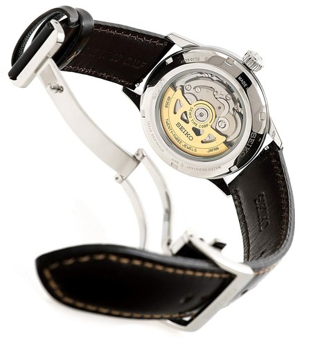 Pre-owned Seiko Presage Mens Analog Automatic Watch With Leather Bracelet Srpd37j1 Usus