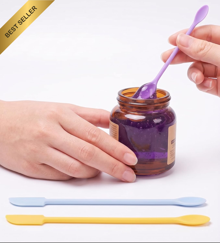 Zero Waste Mini Silicone Spatula Set Flexible Stainless Steel Core Beauty and Ki