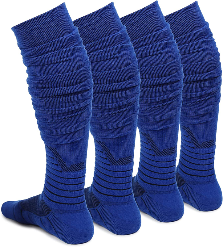 2 Pairs, Extra Long Padded Sports Socks For Men & Women