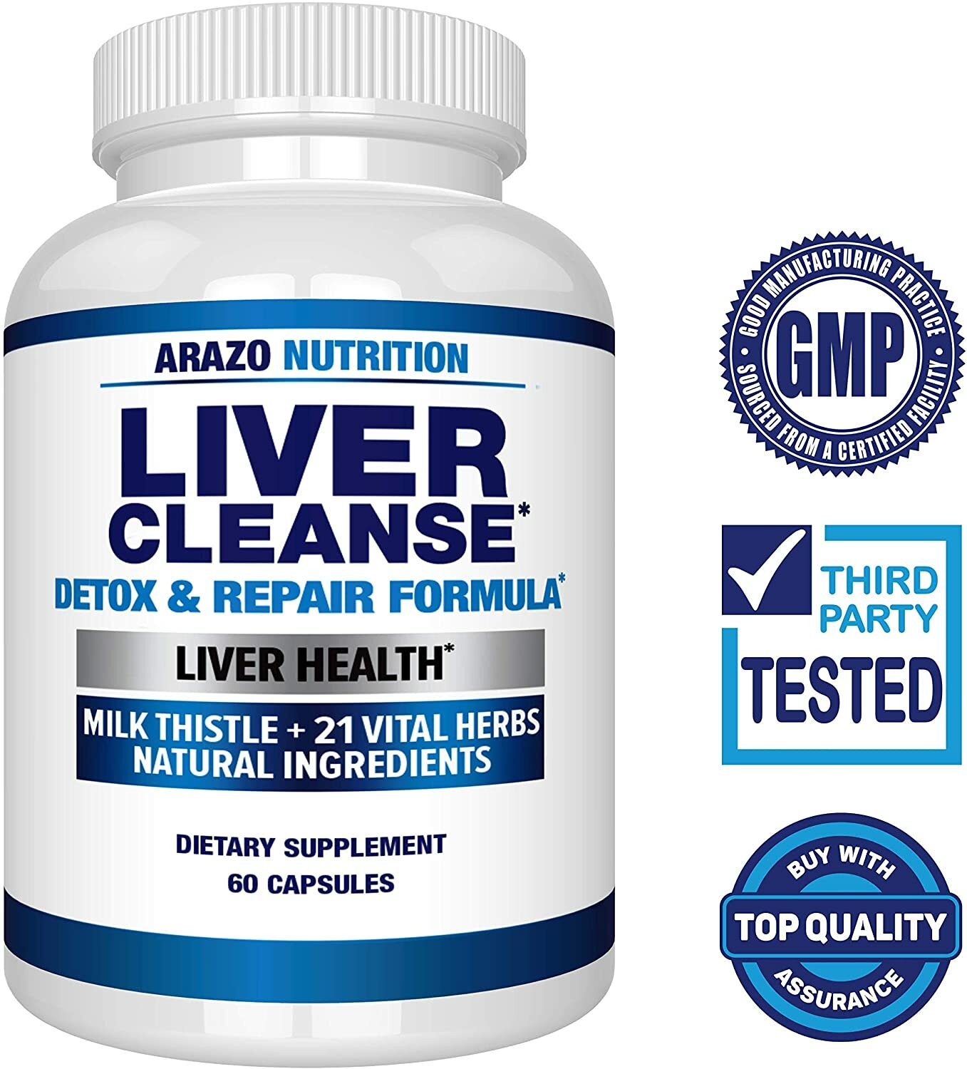 Liver Cleanse Detox & Repair Formula – 22 Herbs Support Supplement: Milk This...