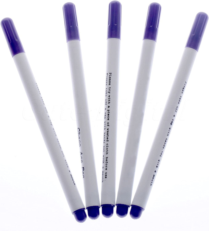 12 PACK Disappearing Ink Marking Pen, Air Water Erasable Pen/ Fabric Marker/ Tem