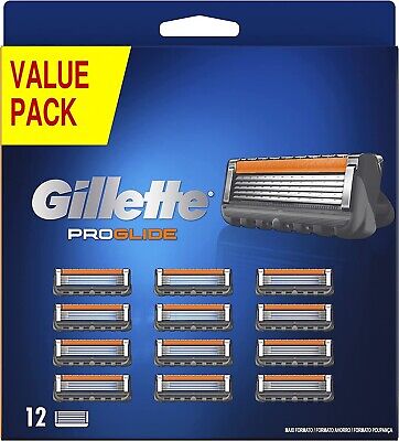 Gillette Fusion 5 Proglide kit 12 Lamette Di Ricambio. Prodotto Nuovo Originale