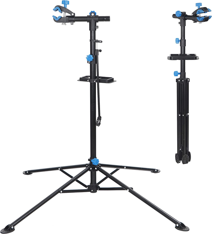 Pro Mechanic Bicycle/Bike Repair Stand Maintenance Rack with Tool Tray Foldable