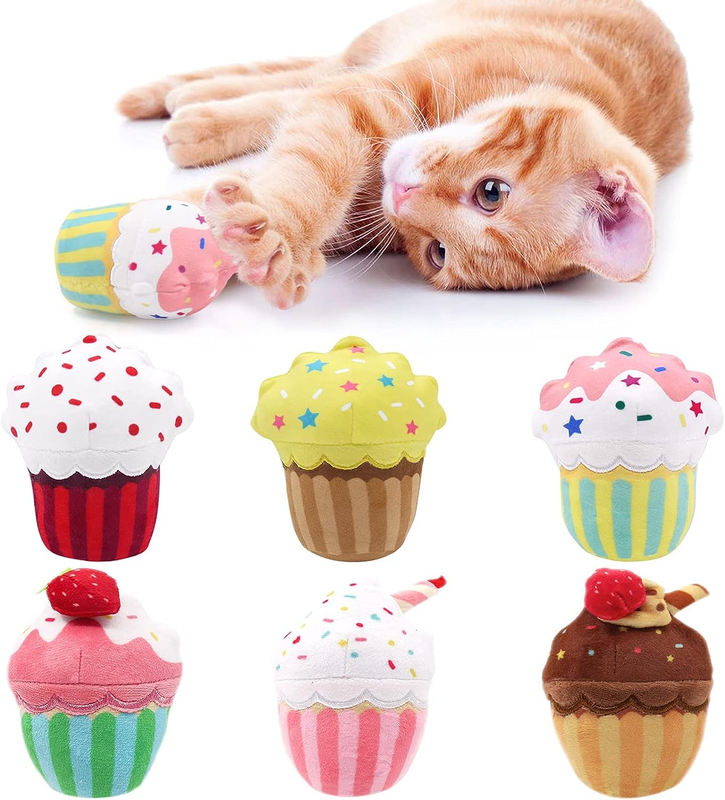 Cupcake Cat Toys Cute Kitten Toys Interactive Cat Chew