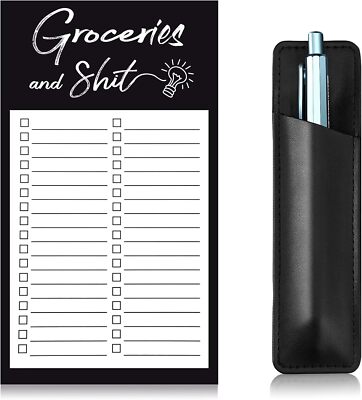 Outus Grocery List Pads Funny Memo Notepad Magnet Refrigerator Black 