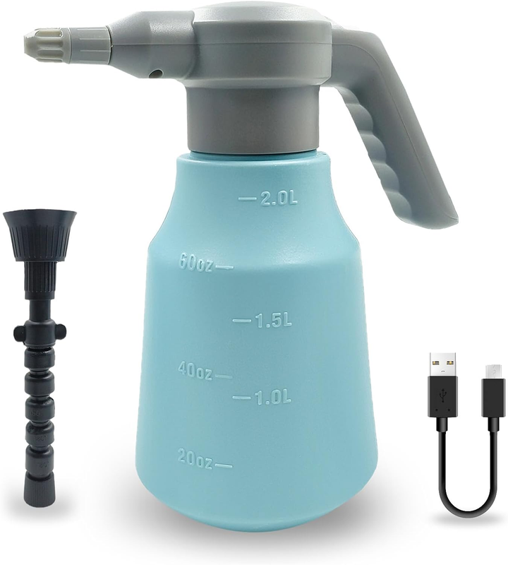 Electric Plant Spray Bottle, 0.5 Gallon Battery Powered Garden Sprayer with Adju