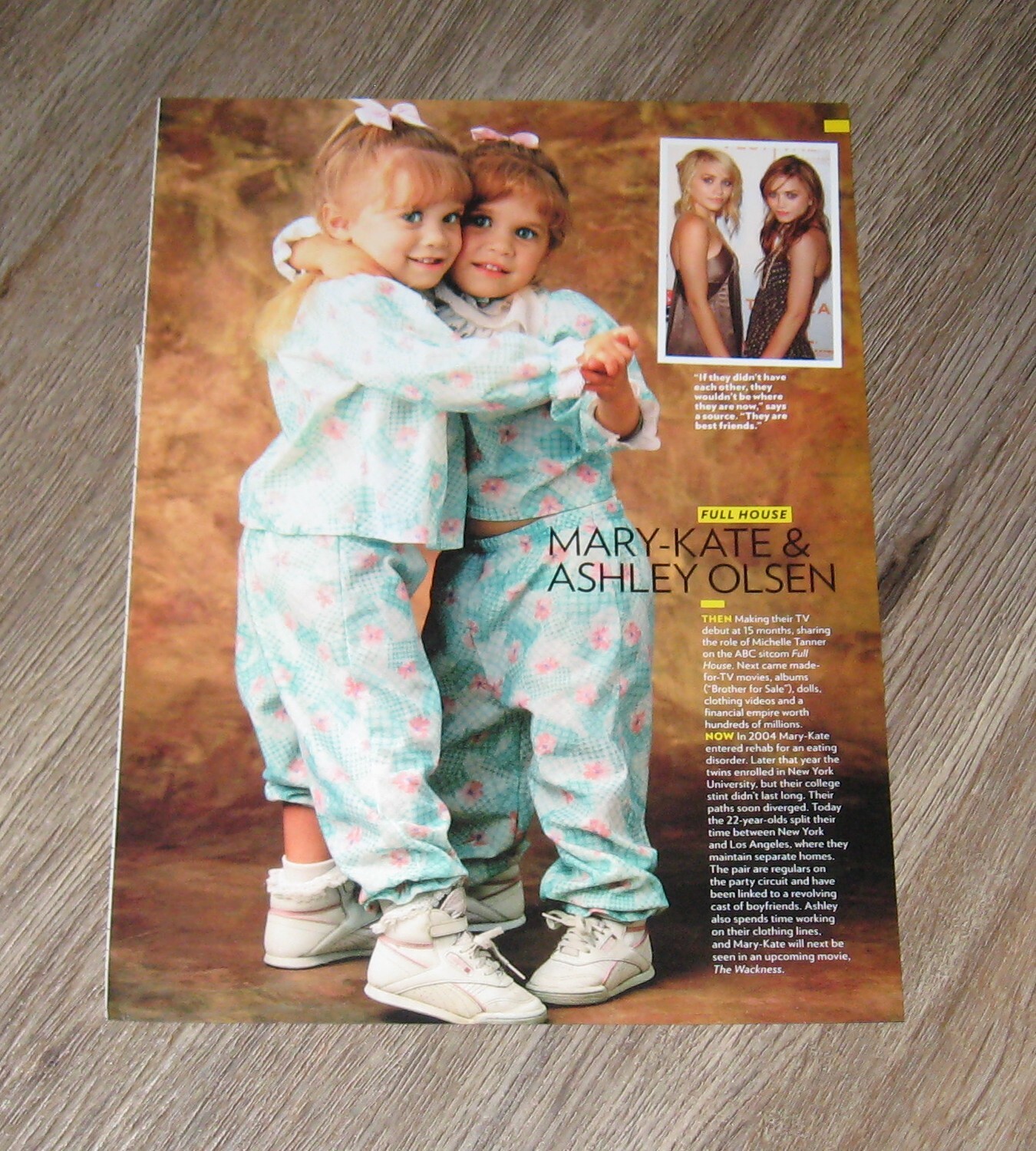 CHILD STARS THEN & NOW Mary Kate & Ashley Olsen original ONE