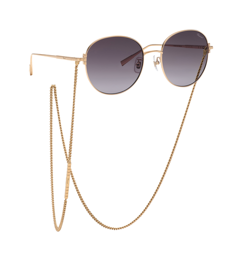 Pre-owned Chopard Ikchl03 0300 Oro Rose' Lucido Totale 57/19/135 Women's Sunglasses