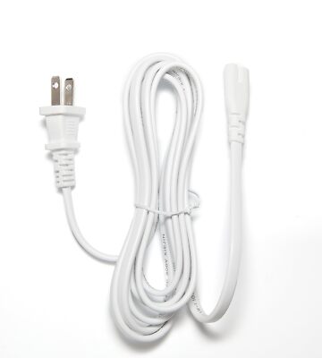 [UL Listed] White 8FT AC Power Cord for Pfaff Creative 1475 CD Sewing Machine