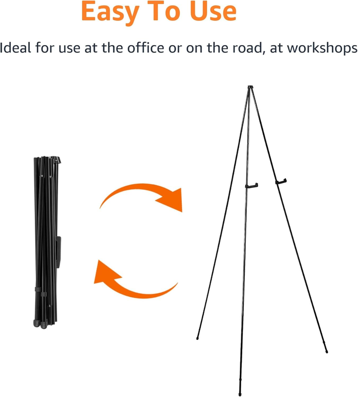 Easel Display Stand, Instant Floor Poster, Lightweight, Collapsible and Portable
