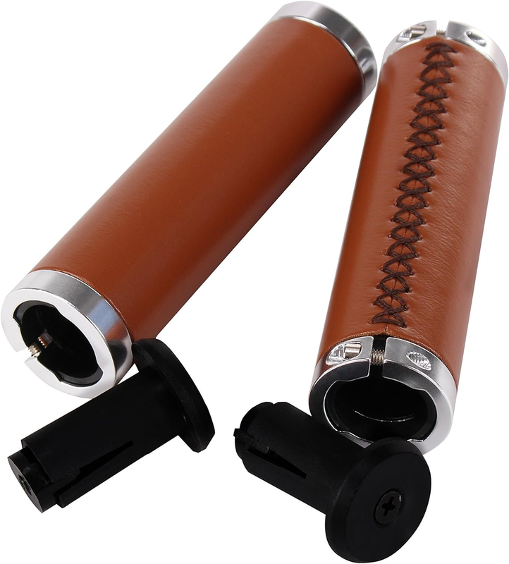 Mountain Bike Leather Handlebar Grips