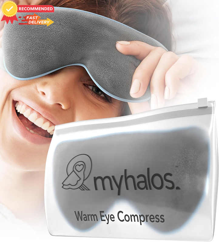 Heated Eye Mask, Warm Compress for Dry Eyes & MGD, Reusable Microwavable