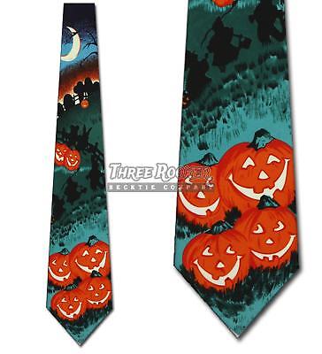 Halloween Tie Pumpkin Patch Neckties Trick or Treat Mens Holiday Neck Tie Brand
