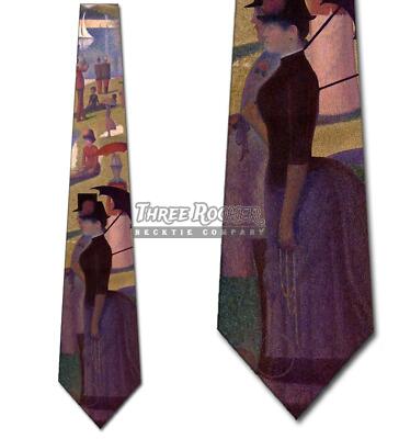 Island of La Grande Jatte Tie Art Necktie Paris Painting Ties