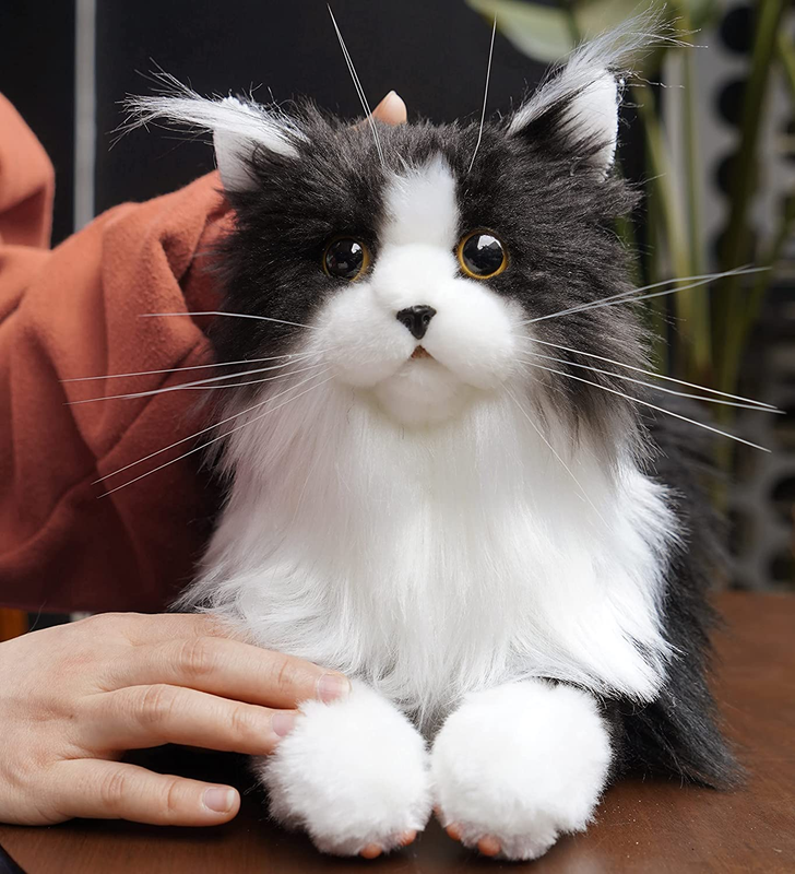 Handmade Realistic Black Cat Plush Companion Pet Gifts