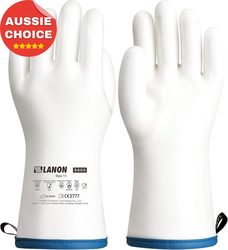 XXL Silicone Gloves Heat Resistant Waterproof Food Grade White Kitchen Cooking