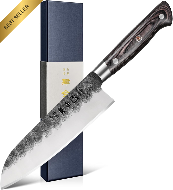 7" Santoku Chef Knife Japanese AUS-8 Steel Full Tang Gift