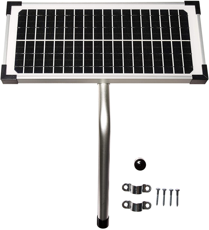 10 Watt Solar Panel Kit (FM123) for Mighty Mule Automatic Gate Openers,Black Cel