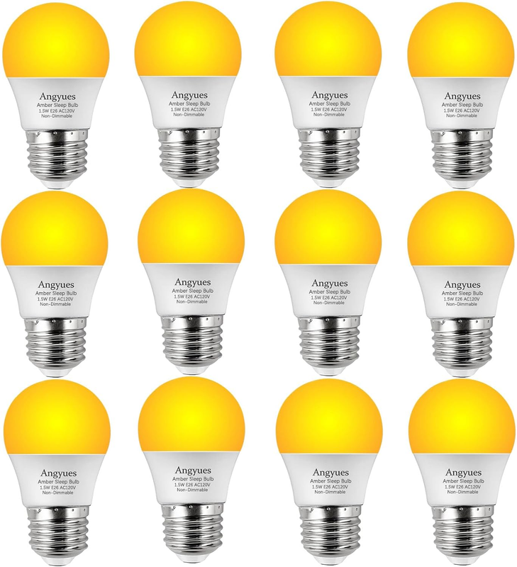 A15 LED Bulbs 12 Pack 1.5W 15W Equivalent E26 Low Watt Bedroom Lamp Non Dimmable