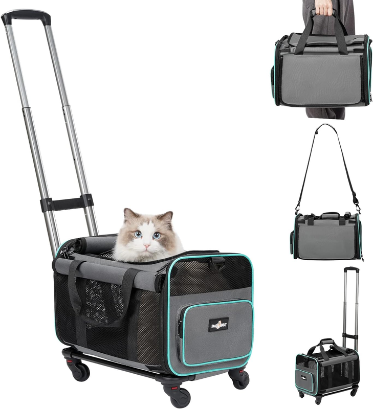 With Wheels, Foldable Airline Approved Dog Carriers For Smal